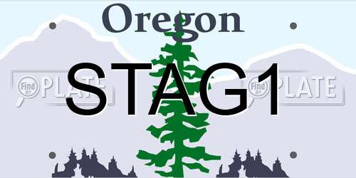 STAG1 Oregon License Plate