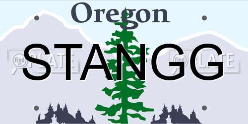 STANGG Oregon License Plate
