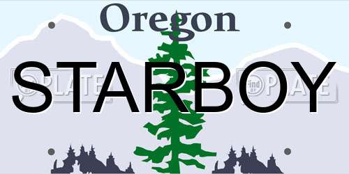 STARBOY Oregon License Plate
