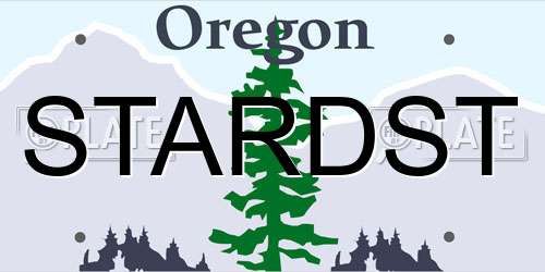 STARDST Oregon License Plate