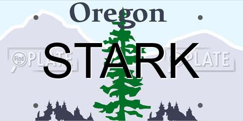 STARK Oregon License Plate