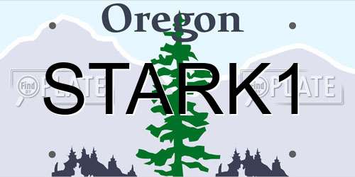 STARK1 Oregon License Plate