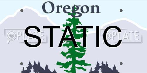 STATIC Oregon License Plate