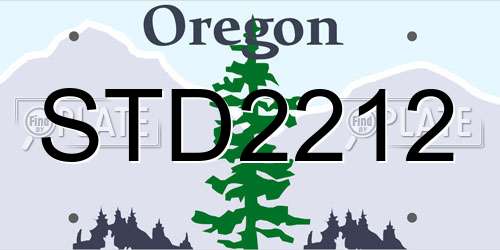 STD2212 Oregon License Plate