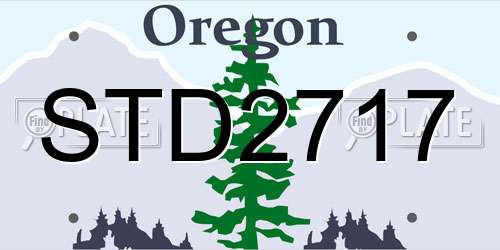 STD2717 Oregon License Plate