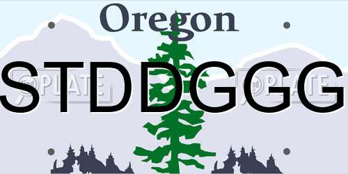 STDDGGG Oregon License Plate