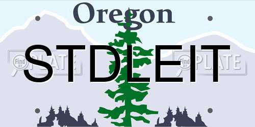 STDLEIT Oregon License Plate
