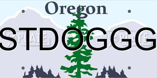 STDOGGG Oregon License Plate