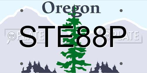 STE88P Oregon License Plate