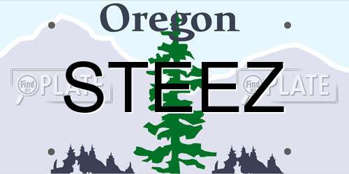 STEEZ Oregon License Plate