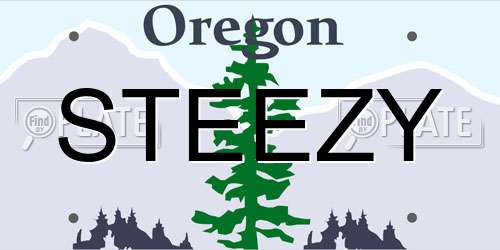 STEEZY Oregon License Plate