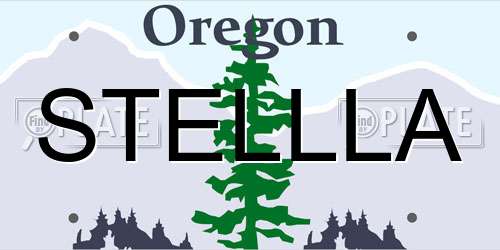 STELLLA Oregon License Plate