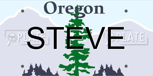 STEVE Oregon License Plate