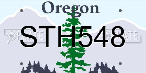 STH548 Oregon License Plate