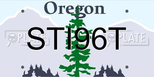 STI96T Oregon License Plate
