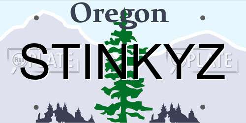 STINKYZ Oregon License Plate