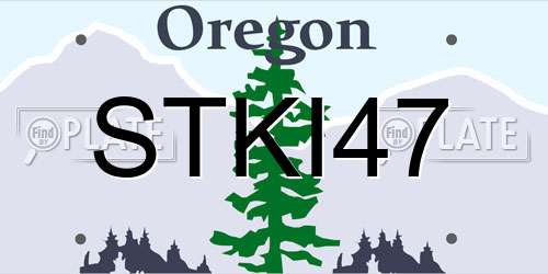 STKI47 Oregon License Plate