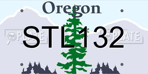 STL132 Oregon License Plate