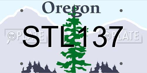 STL137 Oregon License Plate