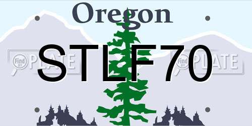 STLF70 Oregon License Plate