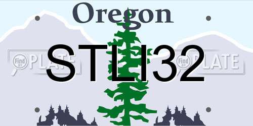 STLI32 Oregon License Plate