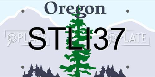 STLI37 Oregon License Plate
