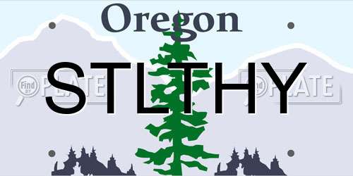 STLTHY Oregon License Plate