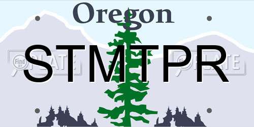 STMTPR Oregon License Plate