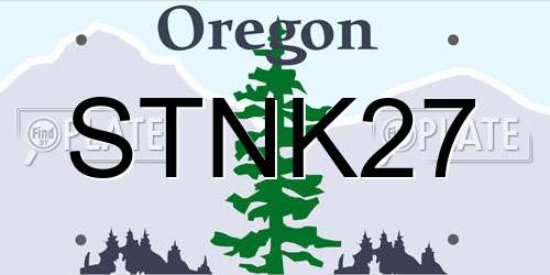 STNK27 Oregon License Plate