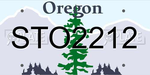 STO2212 Oregon License Plate