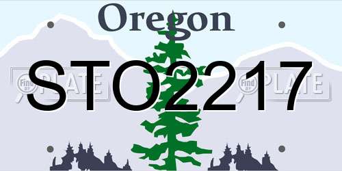 STO2217 Oregon License Plate