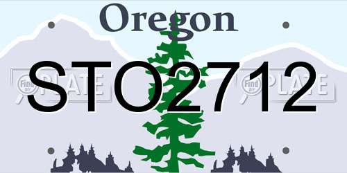 STO2712 Oregon License Plate