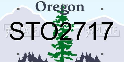 STO2717 Oregon License Plate