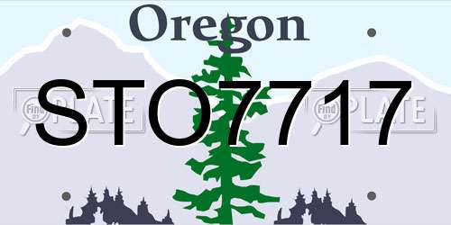 STO7717 Oregon License Plate