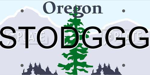 STODGGG Oregon License Plate