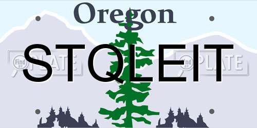 STQLEIT Oregon License Plate