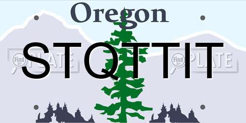 STQTTIT Oregon License Plate