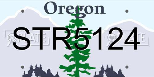 STR5124 Oregon License Plate