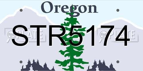 STR5174 Oregon License Plate