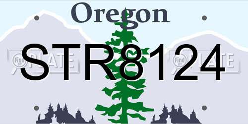 STR8124 Oregon License Plate