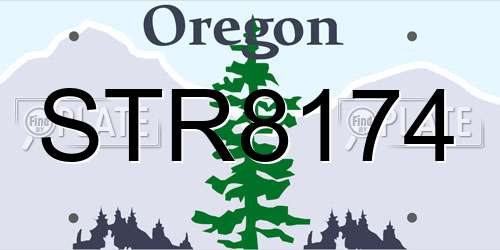 STR8174 Oregon License Plate