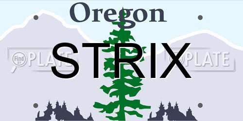 STRIX Oregon License Plate