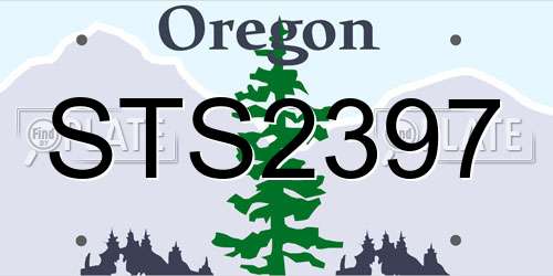 STS2397 Oregon License Plate