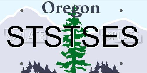 STSTSES Oregon License Plate