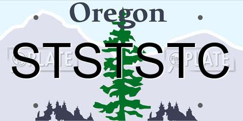 STSTSTC Oregon License Plate