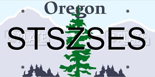 STSZSES Oregon License Plate