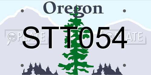 STT054 Oregon License Plate