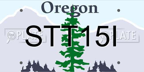 STT15I Oregon License Plate