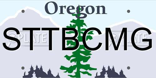 STTBCMG Oregon License Plate