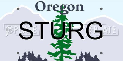 STURG Oregon License Plate